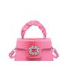 Bolsa Quadrada Pequena Versátil Popular Deste Ano, Estilo Outono, Bolsa Transversal Simples e Fashion, Bolsa de Mão com Diamantes Brilhantes, Bolsa de Ombro Exquisita