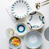 Tazón de Ramen Estilo Japonés de Cerámica para Uso Doméstico, Tazón de Sopa Creativo, Tazón de Arroz, Vajilla Tendencia de Cerámica para Fideos Instantáneos, Estilo Simple