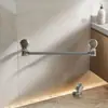 Estante para Toallas con Ventosa Baño Sin Taladro Barra para Toallas Retráctil Estante para Guardar Toallas Lavabo