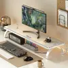 Soporte Elevador para Monitor de Computadora de Escritorio Base para Pantalla de Visualización Base para Pantalla de Escritorio Estación de Trabajo Bandeja para Teclado