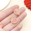 Ouro Antigo Ouro Fosco Gotejamento de Óleo Saco da Sorte Bênção Marca Coisas Boas Pingente de Amendoim DIY Colar Pulseira Joias Acessórios Feitos à Mão