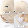 Gorra de béisbol para niños y niñas con etiquetado de primavera y otoño, estilo coreano, moderna, combinable, con protección solar, suave y con parte superior protectora.