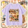 2026 Ropa para Perro Mi Cuchillo y Escudo Camiseta de Algodón Puro Manga Corta Shiba Inu Divertido Paquete de Emoticonos Abstractos Tops para Niños y Adolescentes 2