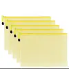 Bolsa de Malla Transparente A4 Bolsa para Guardar Exámenes Bolsa para Documentos Bolsa con Cremallera Material de Archivo Bolsa para Recibos y Papelería A5 Tipo Cremallera