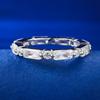Joyería Mujing nuevo estilo europeo y americano moda rectangular corte flor coche fila anillo de diamantes anillo de circón joyería