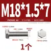 Tornillo Hexagonal Externo de Rosca Fina de Acero Inoxidable 304 M6M8M10M12M14M16M18M20*1/1.25/1.5