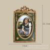 Marco de Fotos con Relieve de Estilo Europeo Retro Decoración de Pared para Hogar Casa de Huéspedes Artístico Tallado Colgante de Pared Colgador de Fotos Marco de Fotos Decorativo