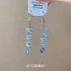 Brincos Longos Super Fada Borboleta Vermelho Sangue com Franjas de Borboleta, Versáteis e Únicos, Brincos de Esmalte de Luxo Leve que Realçam a Tez