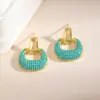 Novos Brincos de Diamante de Cobre da Primavera de 2024 Design de Moda Brincos Únicos para Mulheres Elemento de Luxo Leve Brincos