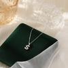 Collar de Plata S925 con Letra Inglesa para Mujer, Pequeño, Celebridad de Internet, Elegante, Cuentas, Moda, Personalidad, Cadena Clavicular, Transfronterizo, Nuevo, Trendy