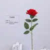 Flor artificial flor de rosa única de flanela ponto turístico arranjo de flores de rosa da cachoeira decoração de mesa de flores de casamento flor de seda