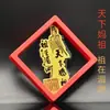 Amuletos de Mazu Folha de Ouro Imitação Cartão Dourado Dorso da Mão Adesivo Adesivo para Celular Templo da Santa Mãe Celestial Presente de Conexão para Peregrinos