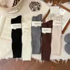 Calcetines Gruesos con Patrón de Diamantes para Mujer 2025, Estilo Otoño e Invierno, Calcetines Holgados, Tubo Largo, Calcetines de Lana para Pantorrilla de Color Sólido Cálidos
