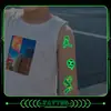Reunión Deportiva Tatuajes Luminosos Pegatinas Partido de Rugby Fútbol Niños y Estudiantes Pegatinas Fluorescentes Brazo Impermeable Sudor Larga Duración