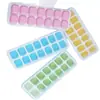 Molde para Cubitos de Hielo de Frutas Bandeja de Hielo de Silicona Paleta Congelada Molde de Hielo de 14 Rejillas Cubito de Hielo Caja de Hielo Molde para Cubitos de Hielo Casero