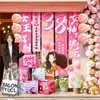 Banderas de Decoración para el Ambiente del Día de la Mujer, Colgantes de Pared para Fondo, Montaje de Escena Ambiental para Evento en Tienda de Centro Comercial