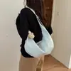 Bolso bandolera de gran capacidad estilo coreano, bolso tipo empanada de moda, color liso simple, bolso versátil nuevo para debajo del brazo, verano 2026