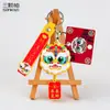 Mascote Dança do Leão 2025 Ano do Coelho Benmingnian Chaveiro Presente de Ano Novo Guochao Wenchuang Pingente Dança do Leão Chaveiro