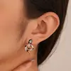 Pendientes de serpiente pequeños de color al óleo personalidad exagerada nicho Europa y Estados Unidos pendientes