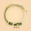 Pulsera de Hilo Rojo para Pareja con Nudo de Flor de Durazno para Mujer, Pulsera Versátil de Cuerda Trenzada, Producto Semi-Terminado, Se Puede Enhebrar con Cuentas, Hebilla de Paz, Regalo para el Festival Qixi