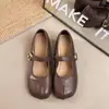 Zapatos Mary Jane Estilo Retro para Mujer 2026 Verano Nuevos Hebilla Única Suela Plana Boca Baja Versátiles Suela Suave Moda Zapatos Individuales