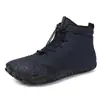 Botas de nieve forradas de vellón para otoño e invierno, zapatos casuales de caña alta para pareja, zapatos acolchados de algodón, zapatos de senderismo para exteriores de suela gruesa, zapatos de senderismo para hombre y mujer