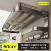 Estante para Toallas de Aluminio Espacial Anodizado, Estante de Almacenamiento Plegable para Baño sin Taladro, Estante para Toallas Montado en la Pared para Lavabo