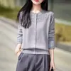 2026 Nuevo Diseño Francés Cárdigan de Ganchillo Calado Suéter Abrigo para Mujer Estilo Coreano Ropa Exterior Adelgazante