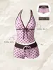 Traje de baño de dos piezas para mujer, estilo bikini, con lunares multicolores y amarre, sexy, de venta caliente en Europa y América, transfronterizo, 2027