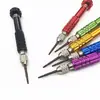 Herramienta de costura hermosa de aleación de aluminio portátil cinco en uno destornillador manual multifunción juego de reparación para relojes y gafas destornillador