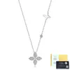 Collar de Plata S925 con Moissanita de Trébol de Cuatro Hojas, Cadena de Clavícula Ajustable en Forma de Y de Lujo Ligero, Joyería Popular para Transmisiones en Vivo, Suministro Directo de Fábrica