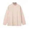 Camiseta Gruesa Cálida de De Rong con Cuello Medio Alto de Manga Larga para Hombres y Mujeres Otoño e Invierno