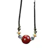 Cadena de Clavícula de Cinabrio Natural Cuentas Wanfu Cuentas de Transferencia Arena Granulada Arena de Cristal Arena de Rejalgar Collar del Año Animal Regalo