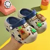 Zuecos infantiles de EVA sin olor, con punta cerrada, suela suave, antideslizantes, para edades de 3 a 8 años, diseño de dibujos animados de verano