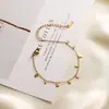 Collar Versátil Brillante Cuadrado Pequeño Transfronterizo para Mujer Oro de 18 Quilates Lujo Accesible Pequeño Gota de Agua Cadena de Clavícula de Nicho No se Desvanece