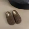 Pantuflas peludas de otoño e invierno, estilo nuevo, forradas de felpa, a la moda, zapatos de algodón 2026, pantuflas de algodón, para exteriores, zapatos de mujer, sin cordones, pantuflas de interior