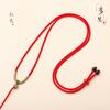 Corda redonda pequena de 2mm enrolada à mão cordão de colar ajustável Pingente de Jade Dourado corda de joia para homens e mulheres