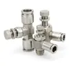 Aço Inoxidável 304 Sl6-01/02 Conector Pneumático Sa8 Cilindro Controle de Velocidade Regulação de Fluxo Válvula de Ar Válvula Borboleta 10-03