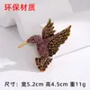 Comercio exterior transfronterizo Europa y Estados Unidos broche de colibrí de diamantes de imitación de alta calidad broche de ramillete de animales broche de alfiler de pájaro de ropa