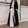 Moda Femenina Transfronteriza Europea y Americana Otoño/Invierno 2026 Tallas Grandes Holgado Casual Largo Color Sólido Elegante Cálido Abrigo de Lana