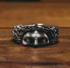 Huajie Anillo de máscara de Venus creativo europeo y americano plata tailandesa retro relieve apertura ajustable anillo popular venta directa