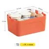 Caixa Organizadora de Plástico para Miudezas com Tampa Caixa de Armazenamento Grande Organizador de Roupas para Guarda-Roupa Cesta de Armazenamento para Lanches, Brinquedos, Livros