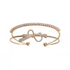 Pulseira Aberta Dupla Camada com Laço de Zircônia, Pulseira Exquisita e Versátil Estilo Francês, Luxo Leve, Sensação de Alta Qualidade, Joia de Mão de Nicho