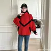 Nuevo suéter de punto de terciopelo de imitación de visón de otoño e invierno para mujer, abrigo, top largo holgado estilo coreano