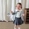 (8.4 Novidades) Conjunto para Meninas Outono 2026 Novo Estiloso Estilo Escolar Infantil Classe A Roupinhas de Bebê