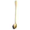 Fábrica atacado 1010 gelo colher redonda aço inoxidável longa colher de gelo colher de café dourado colher de mistura colher de mel colher coreana