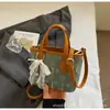 Bolso Cubo de Bloques de Color de Moda para Mujer 2026 Nuevo Versátil Moderno Bolso de Mano para Viajes Cotidianos Bolso Cruzado al Hombro de Tela