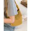 Bolsa de Ombro Estilo Retrô High-End Transfronteiriça para Mulheres 2025 Nova Bolsa Saco de Camurça de Grande Capacidade Bolsa de Ombro Simples