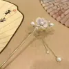 Novo prendedor de cabelo com borla estilo chinês para mulheres, estilo antigo, metal de alta qualidade, para coque de magnólia, estilo nacional, franja fria, cheongsam, balanço de passo