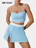 Trajes Deportivos Europeos y Americanos Transfronterizos, Faldas de Tenis para Mujer, Sujetadores Deportivos de Color Contrastante, Ropa Interior de Espalda Bonita, Faldas Cortas, Conjunto de Dos Piezas de Ropa de Yoga